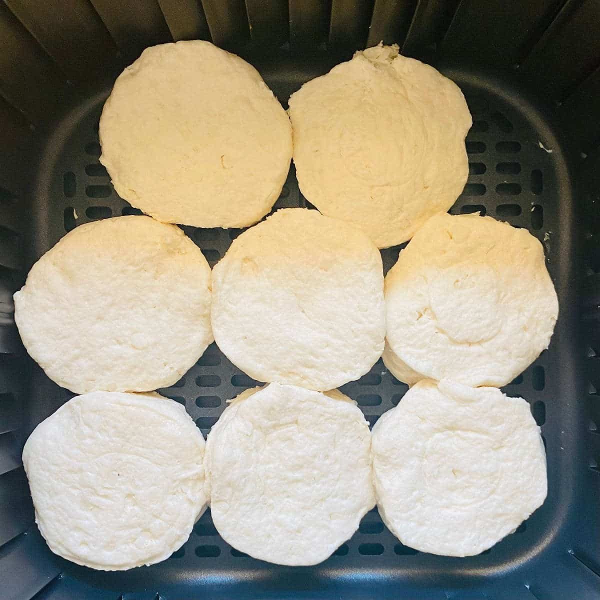 biscuits in air fryer basket