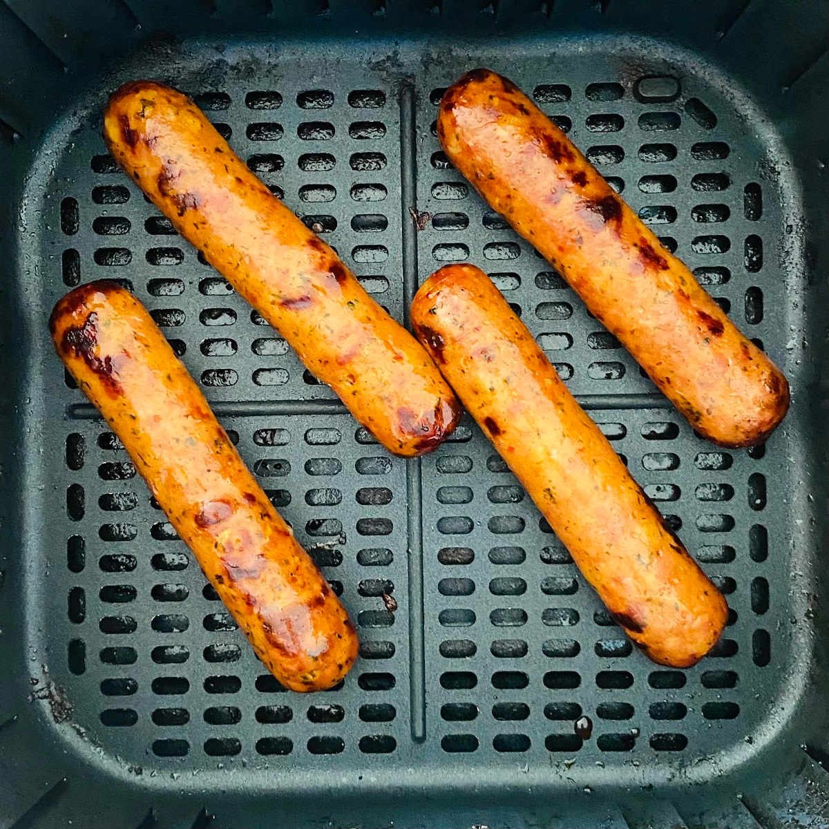 cooking chicken sausage in air fryer.