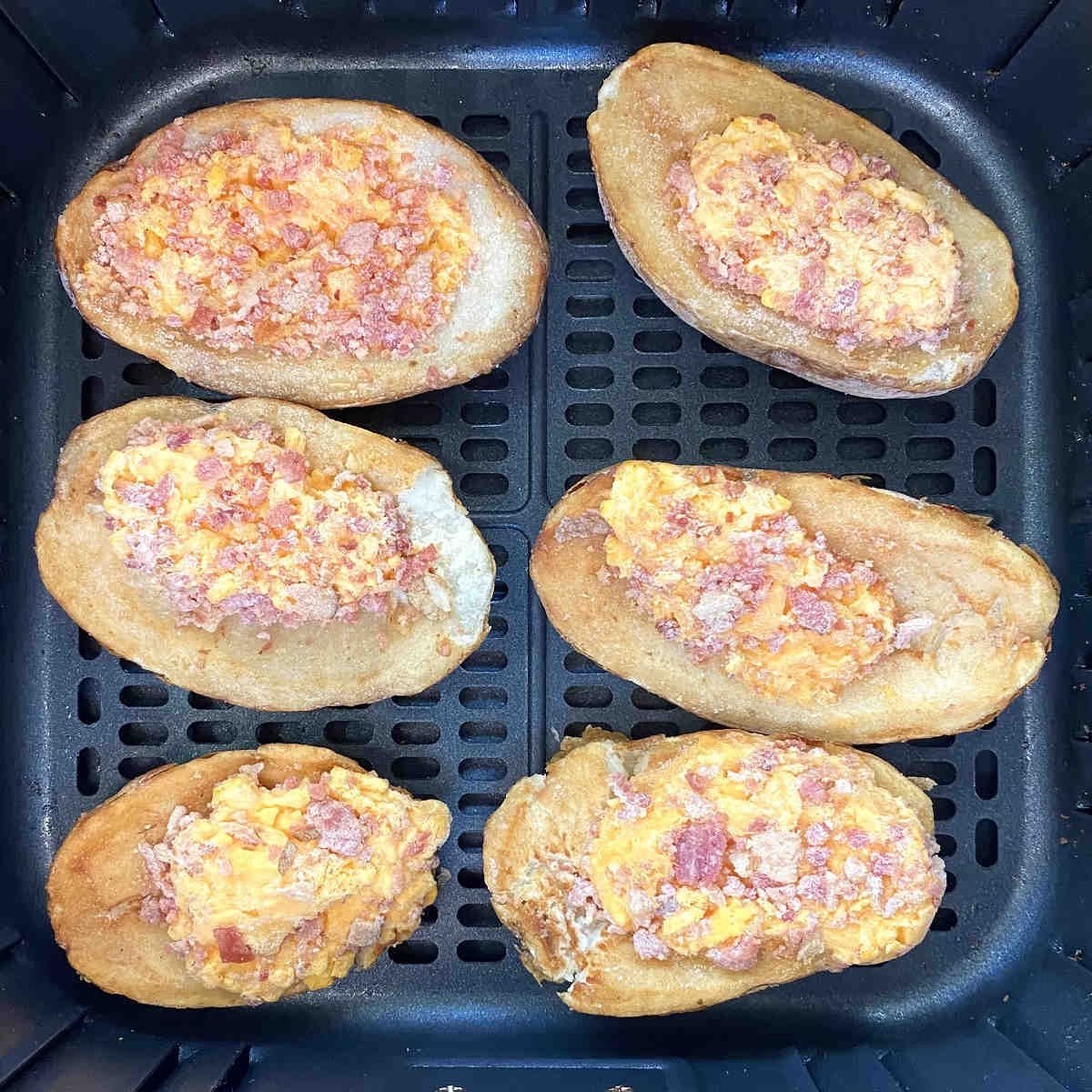 frozen potato skins in air fryer basket