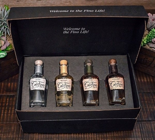 califino tequila gift box of 4 tasting bottles