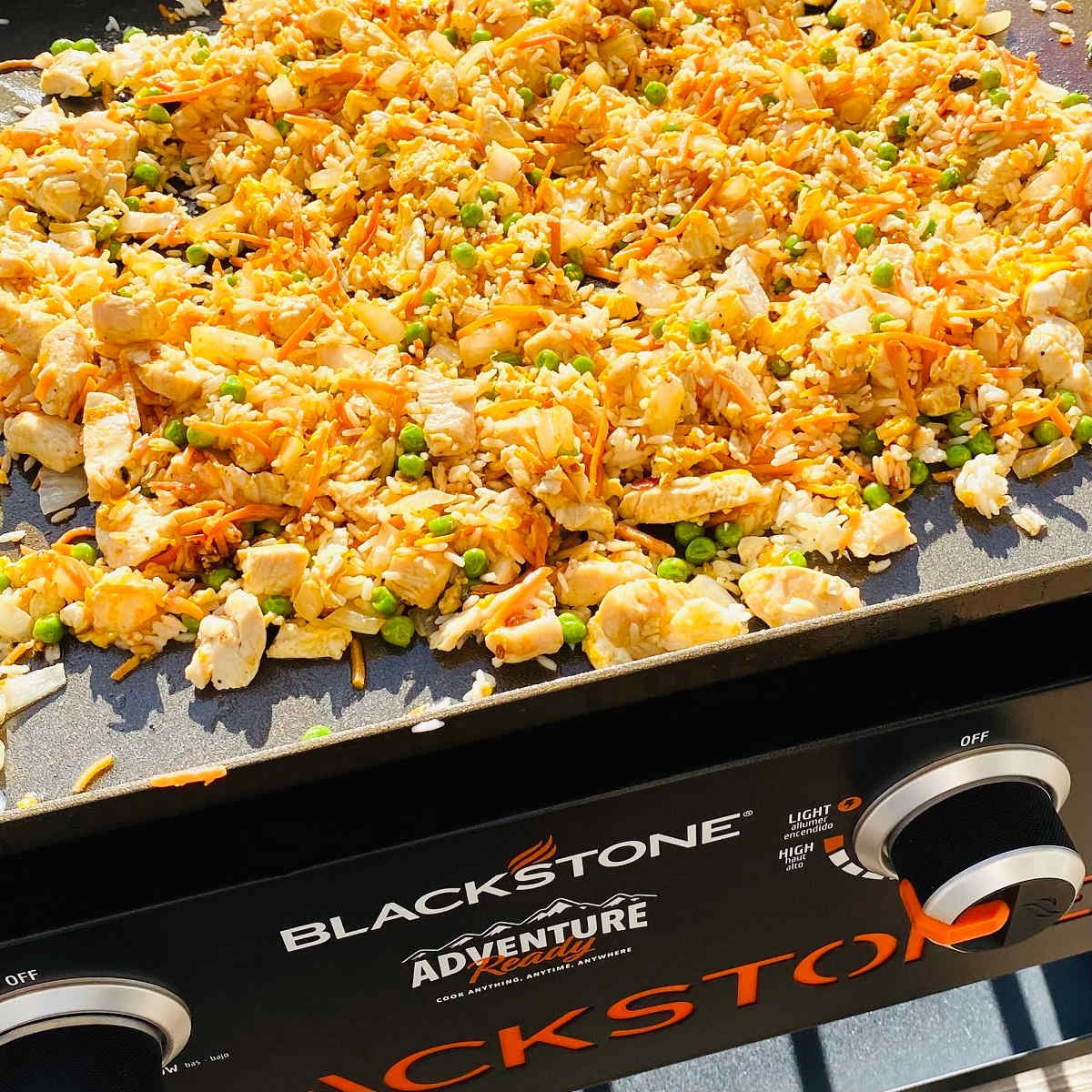 blackstone fried rice recipe on blackstone griddle.