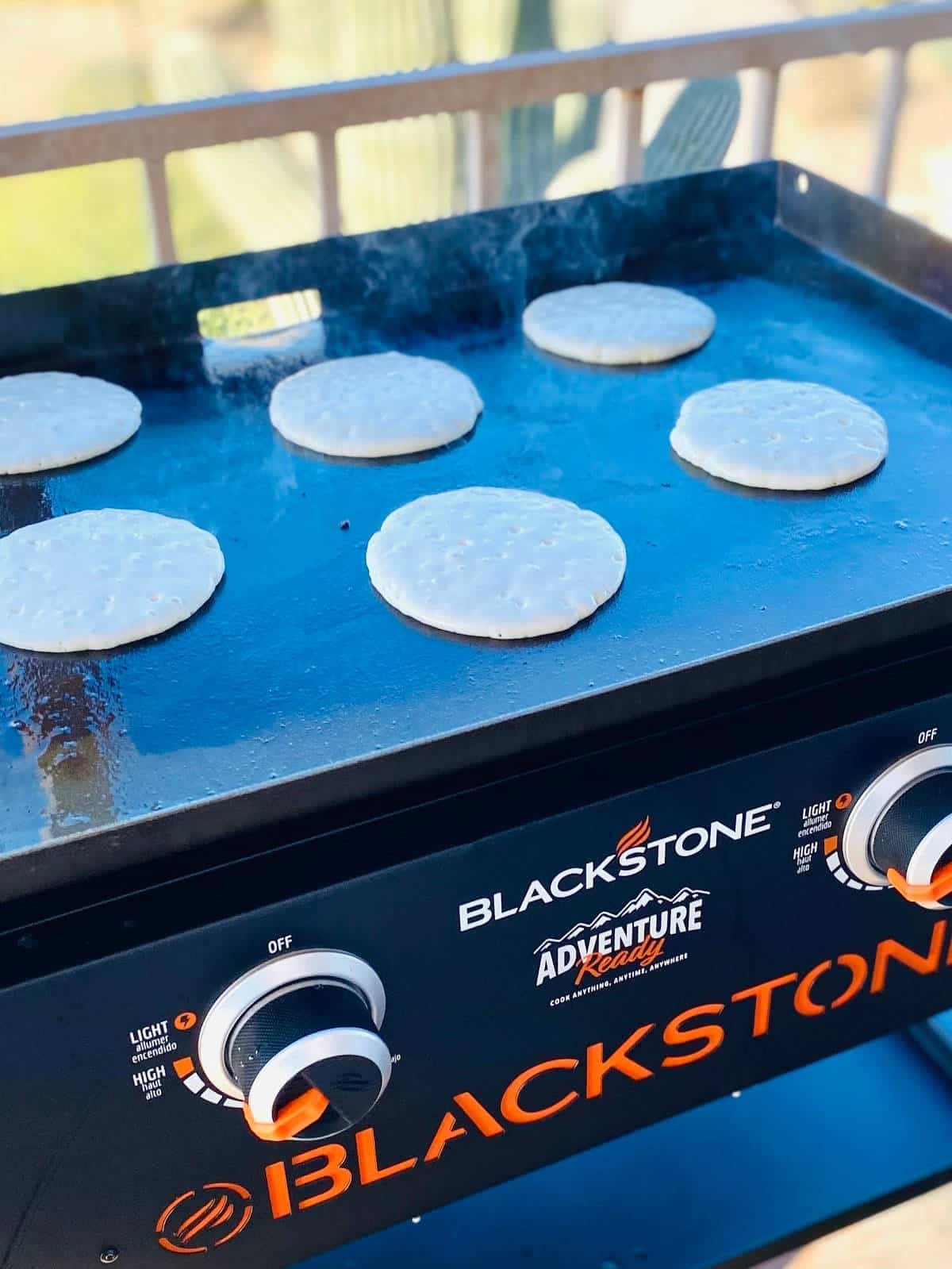 Blackstone Pancakes on Griddle
