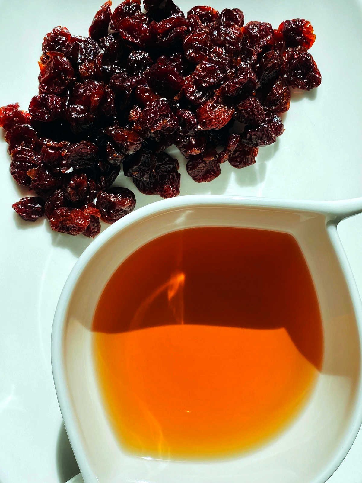 photo of dried cherries and bourbon to make bourbon cherries