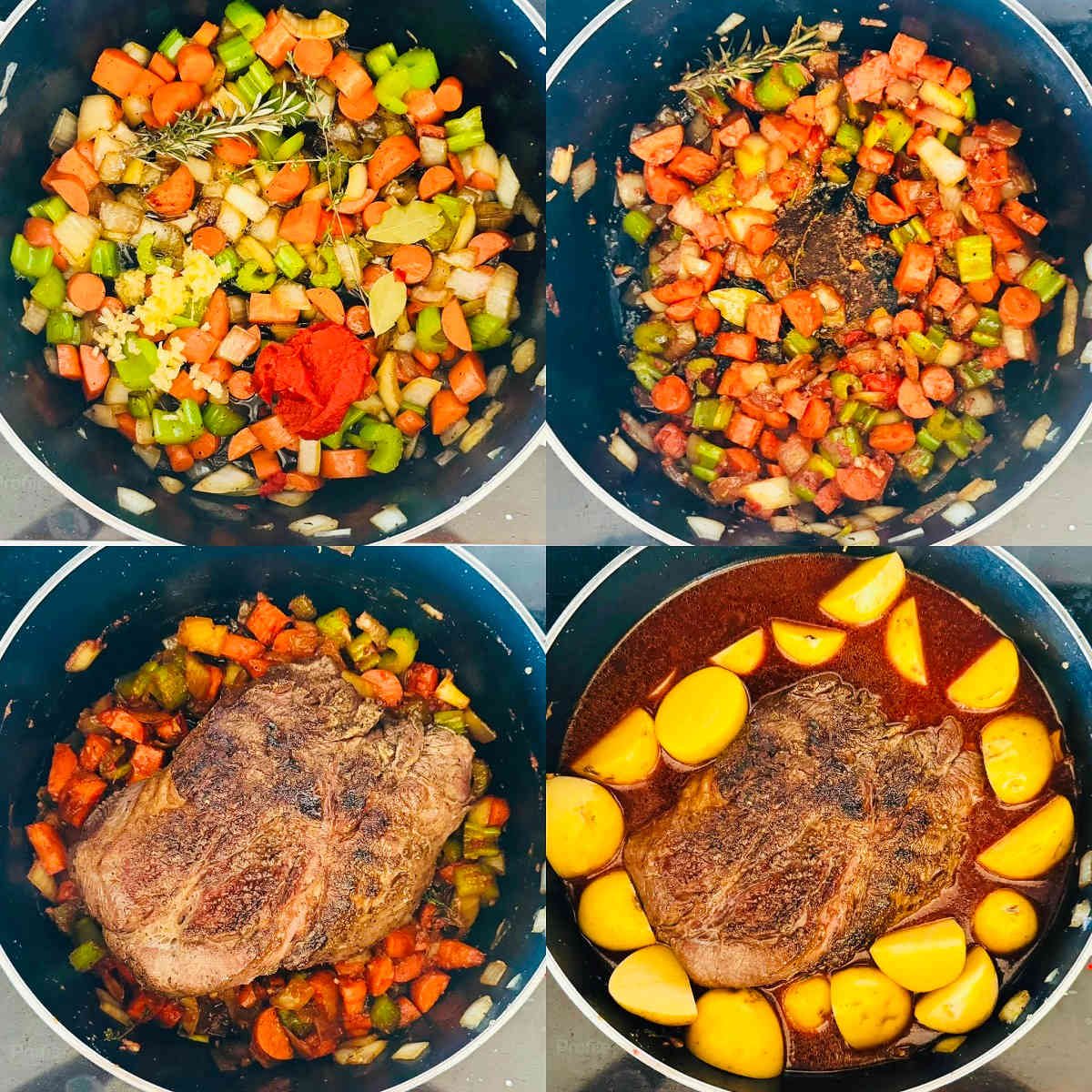 process shots how to make braised chuck roast 5-8.