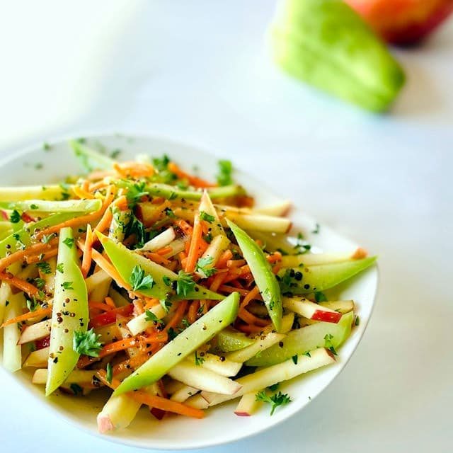Chayote Squash Salad with Vinaigrette Dressing