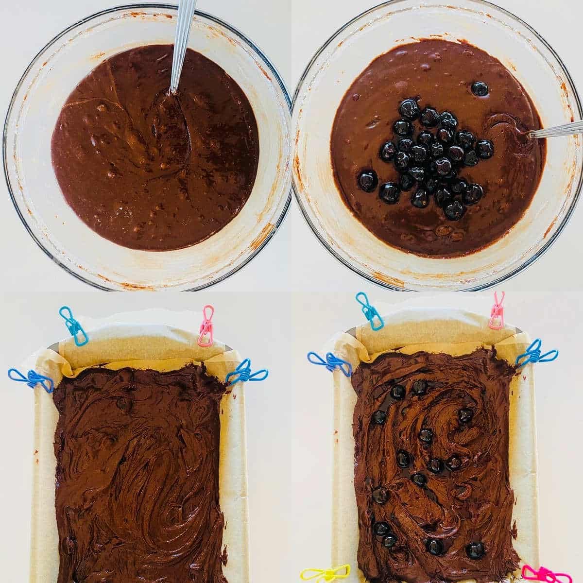 Cherry Brownies process shots 13-16.