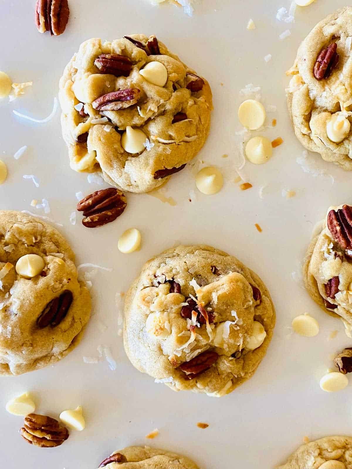 chocolate chip coconut pecan cookies.