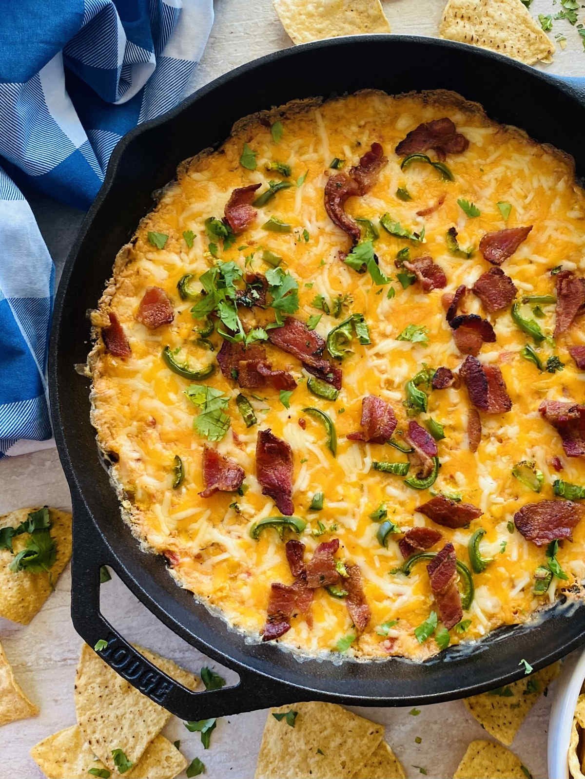 Cream Cheese Corn Dip with Crispy Bacon