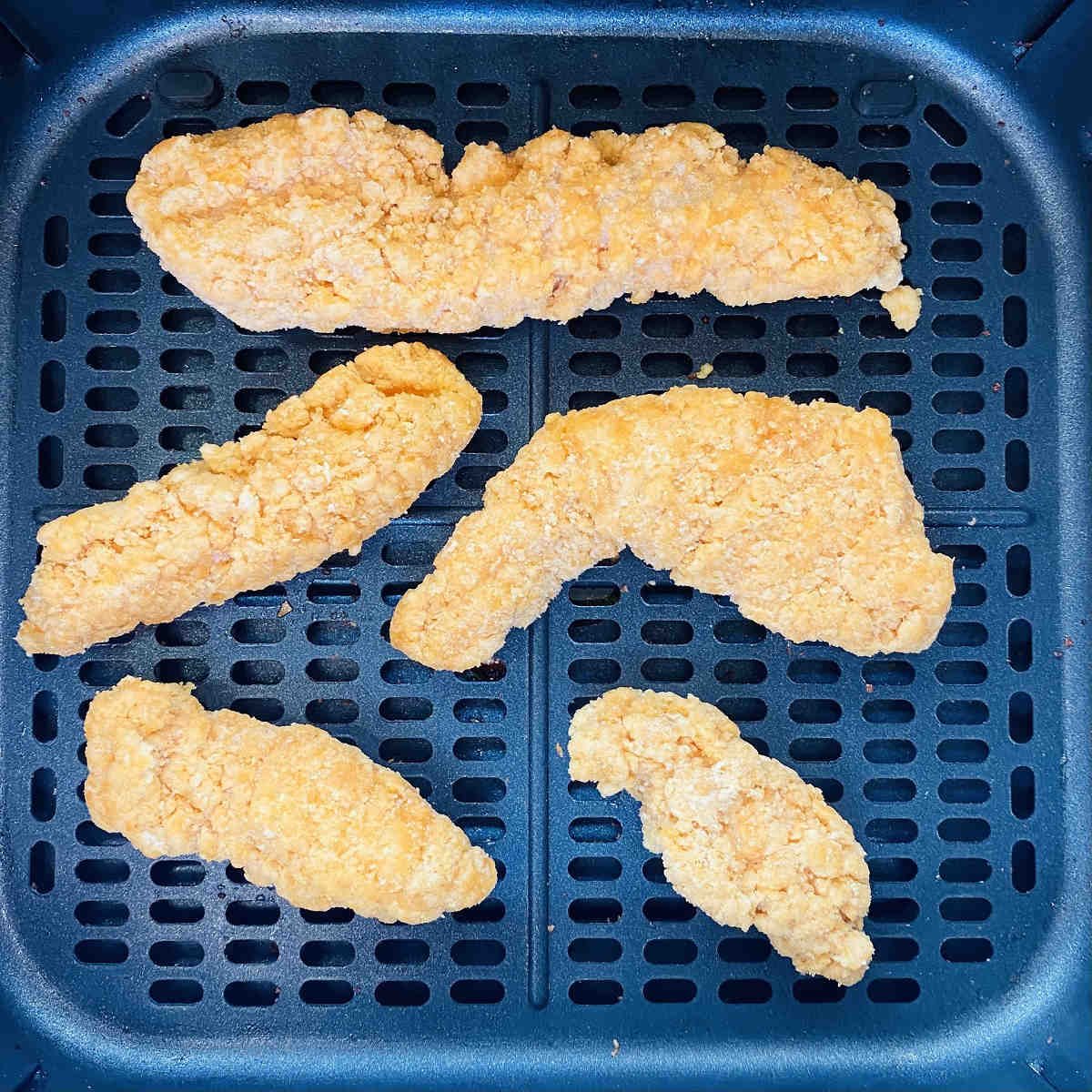 air fryer frozen chicken tenders in air fryer basket