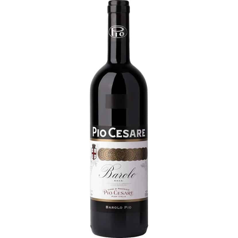bottle of recommended barolo to pair with wagyu steak.