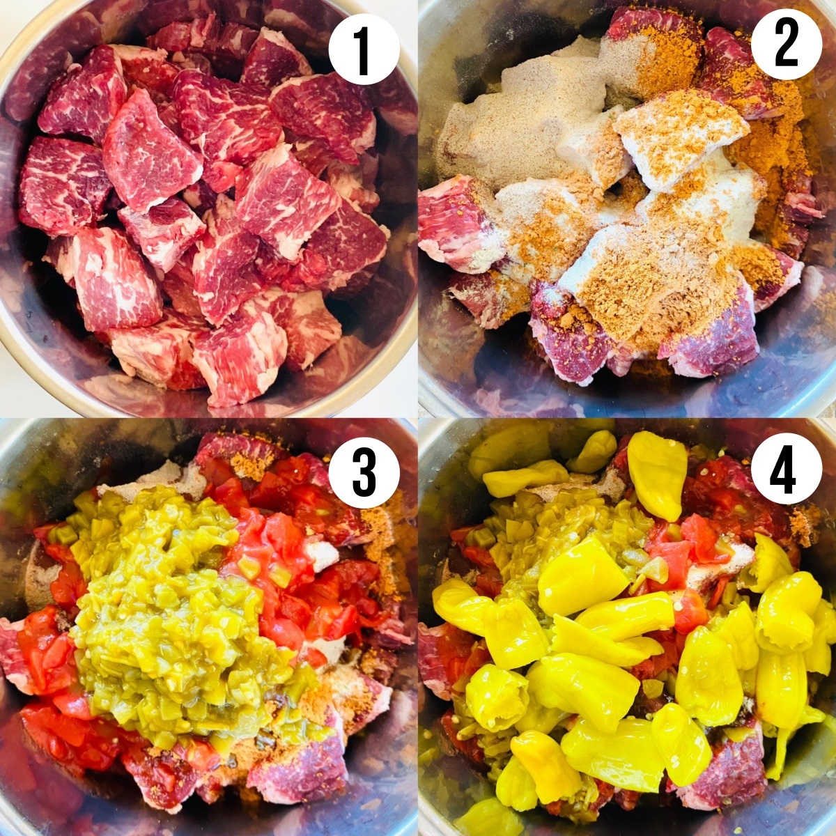 process shots 1-4 to make instant pot tri tip recipe