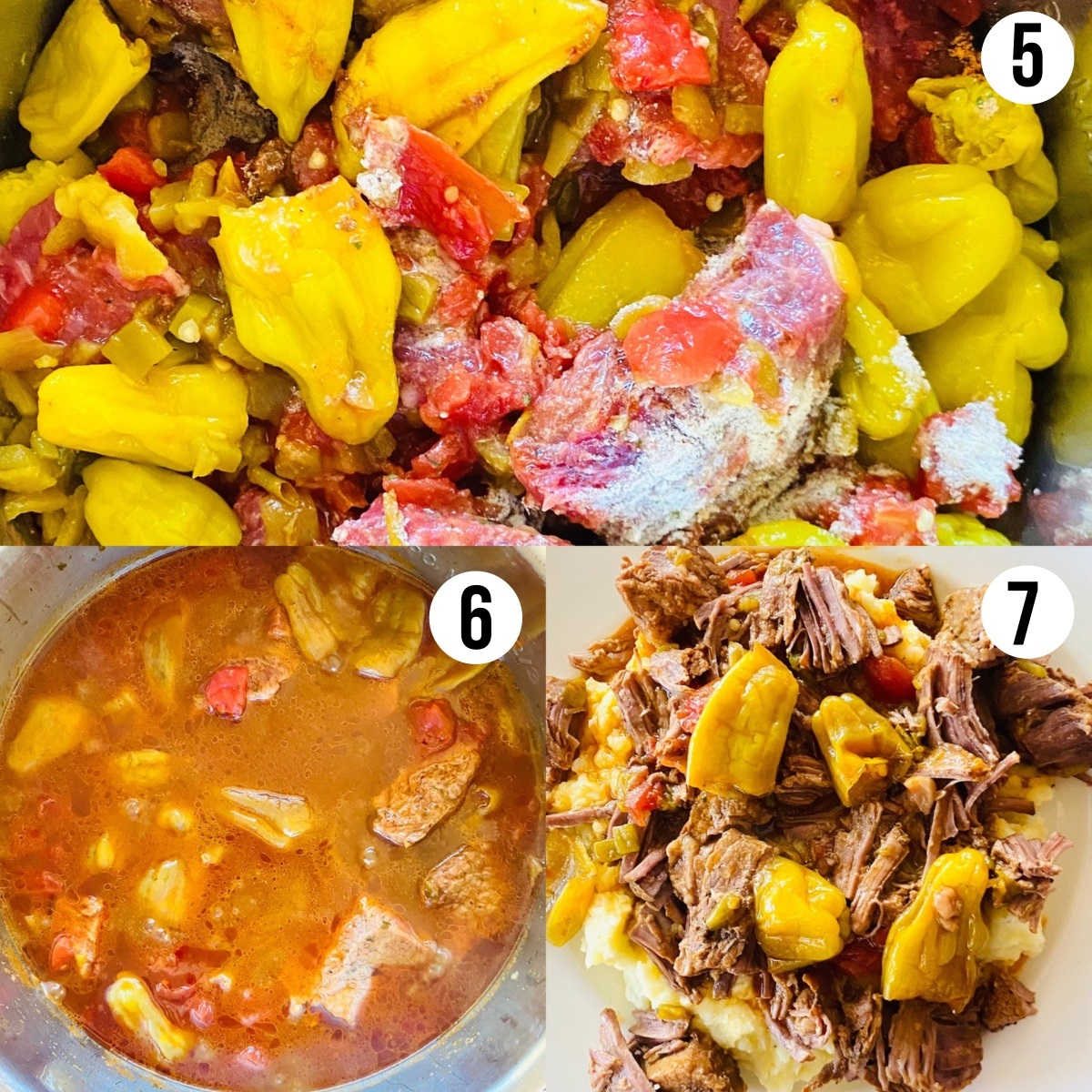 process shots 5-7 to make instant pot tri tip recipe