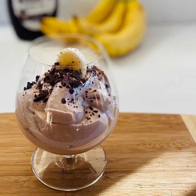 Low Calorie Chocolate Peanut Butter Banana Mousse