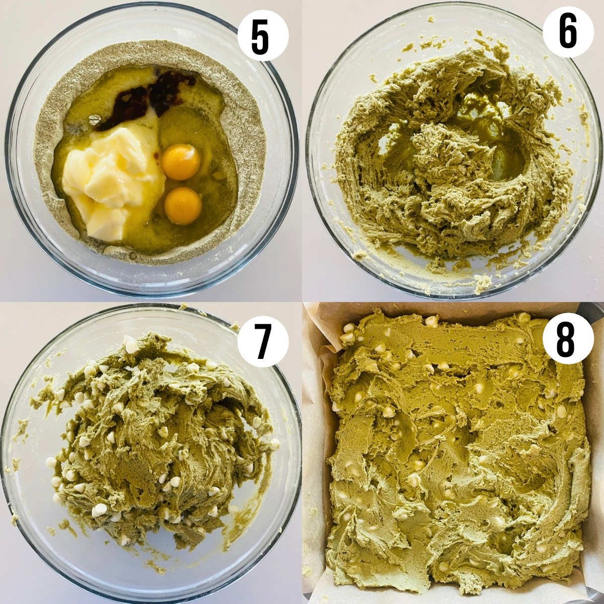 matcha brownies process shots 5 thought 8
