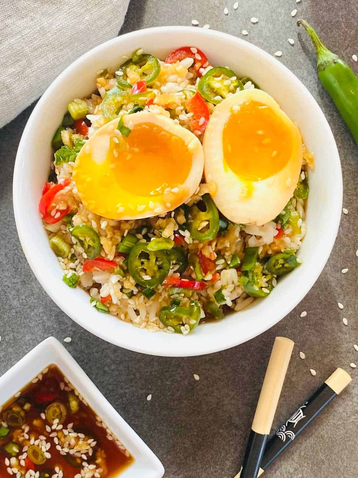 korean marinated eggs.