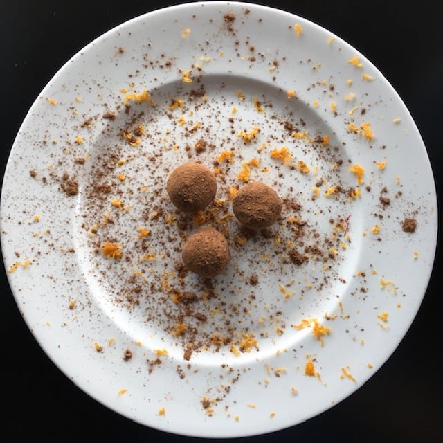 Orange Chocolate Avocado Truffles
