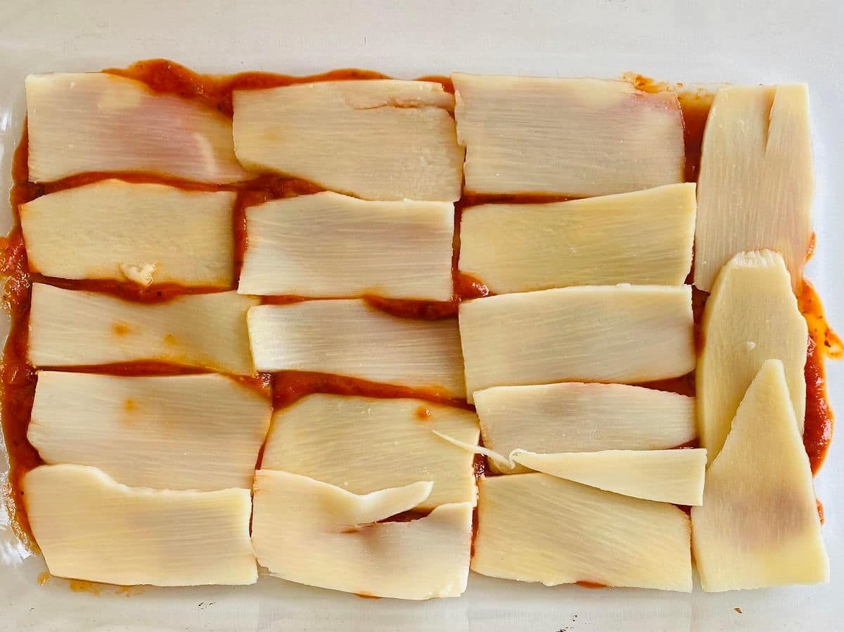 palmini lasagna noodles topping lasagna