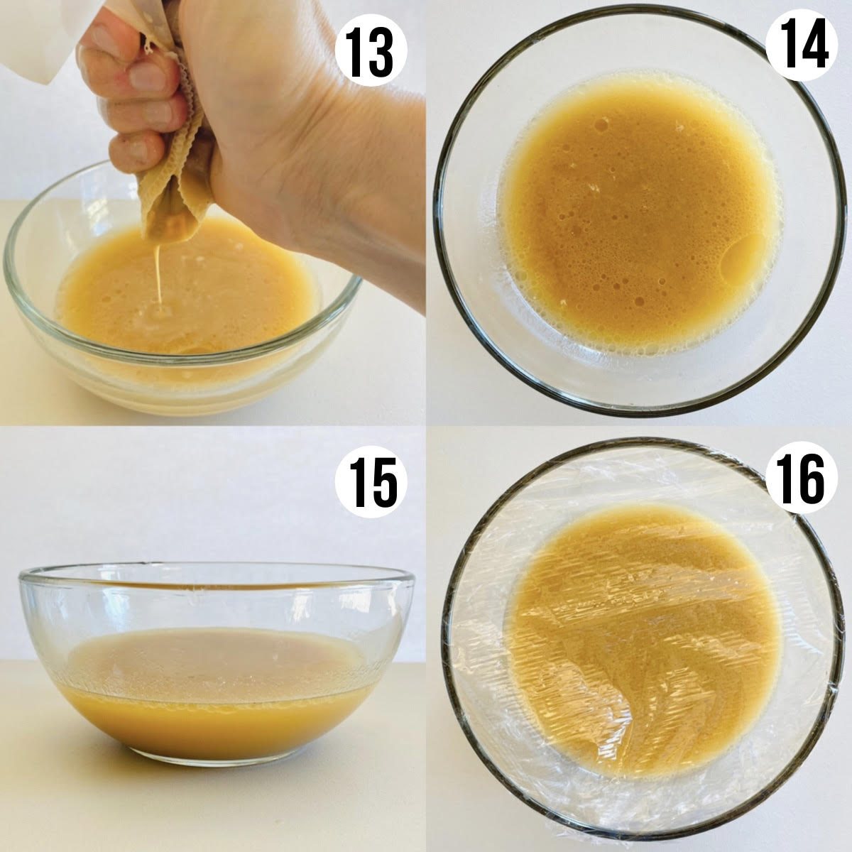 process shots 13-16 of how to make peanut butter whiskey
