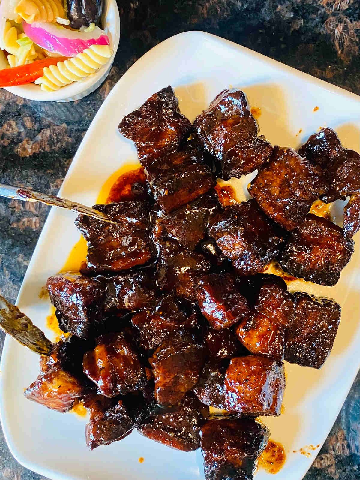 smoked pork belly.