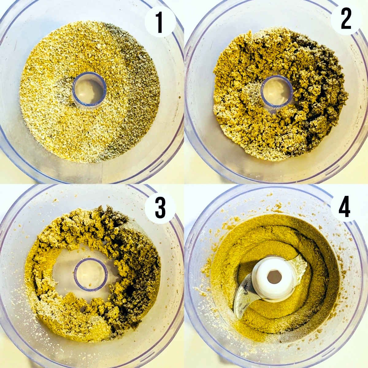 pumpkin seed butter process shots 1 through 4