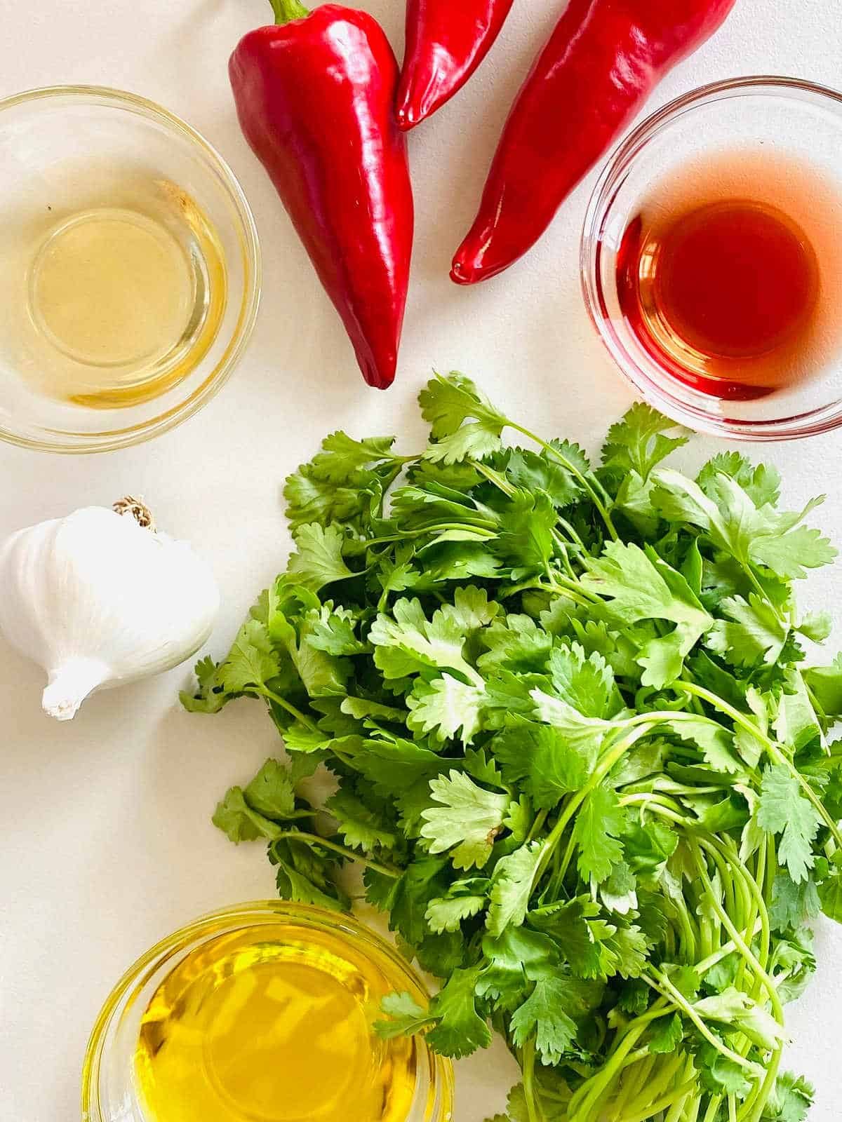 red chimichurri ingredients