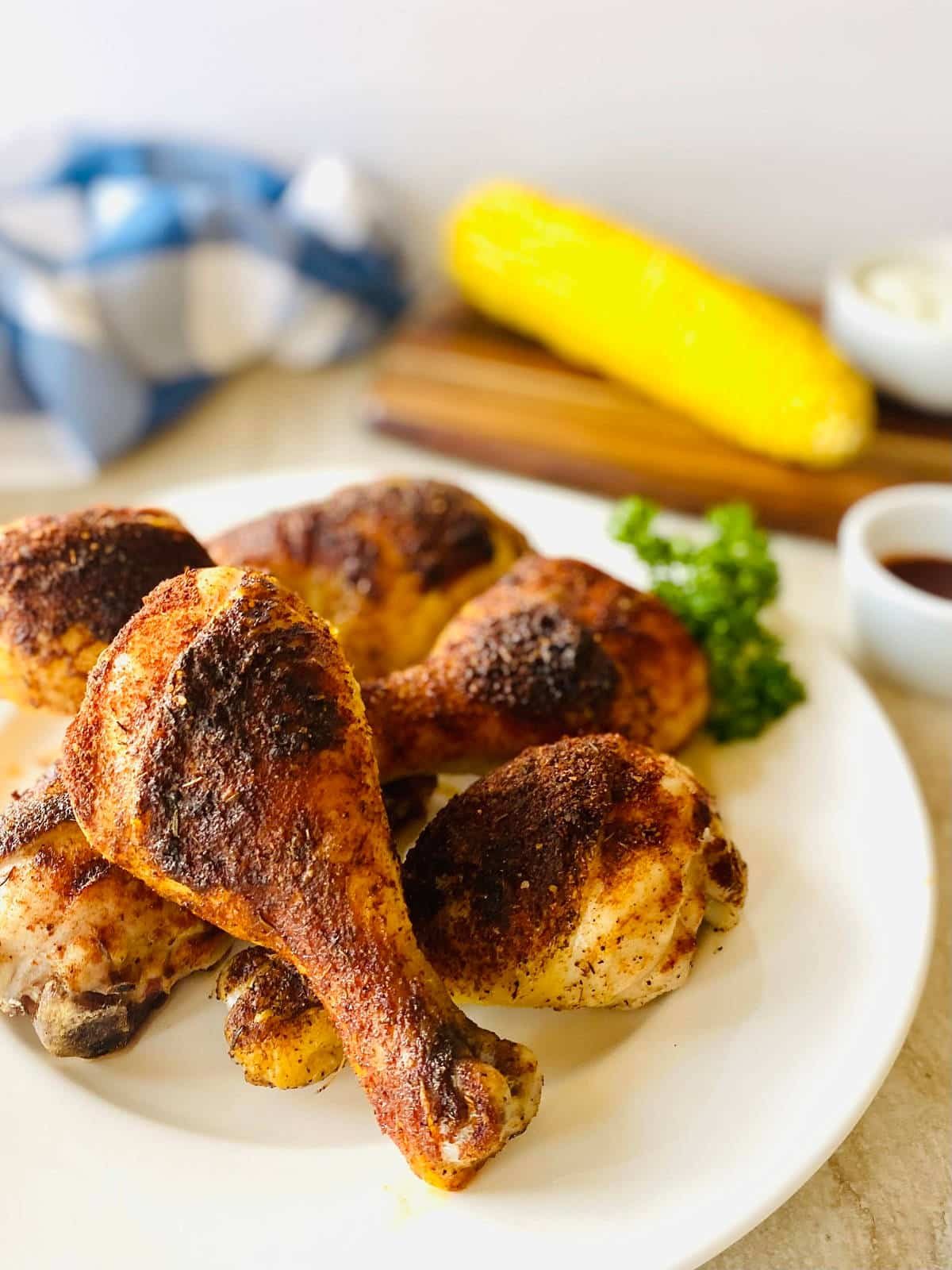 traeger Smoked Chicken Legs drumsticks.