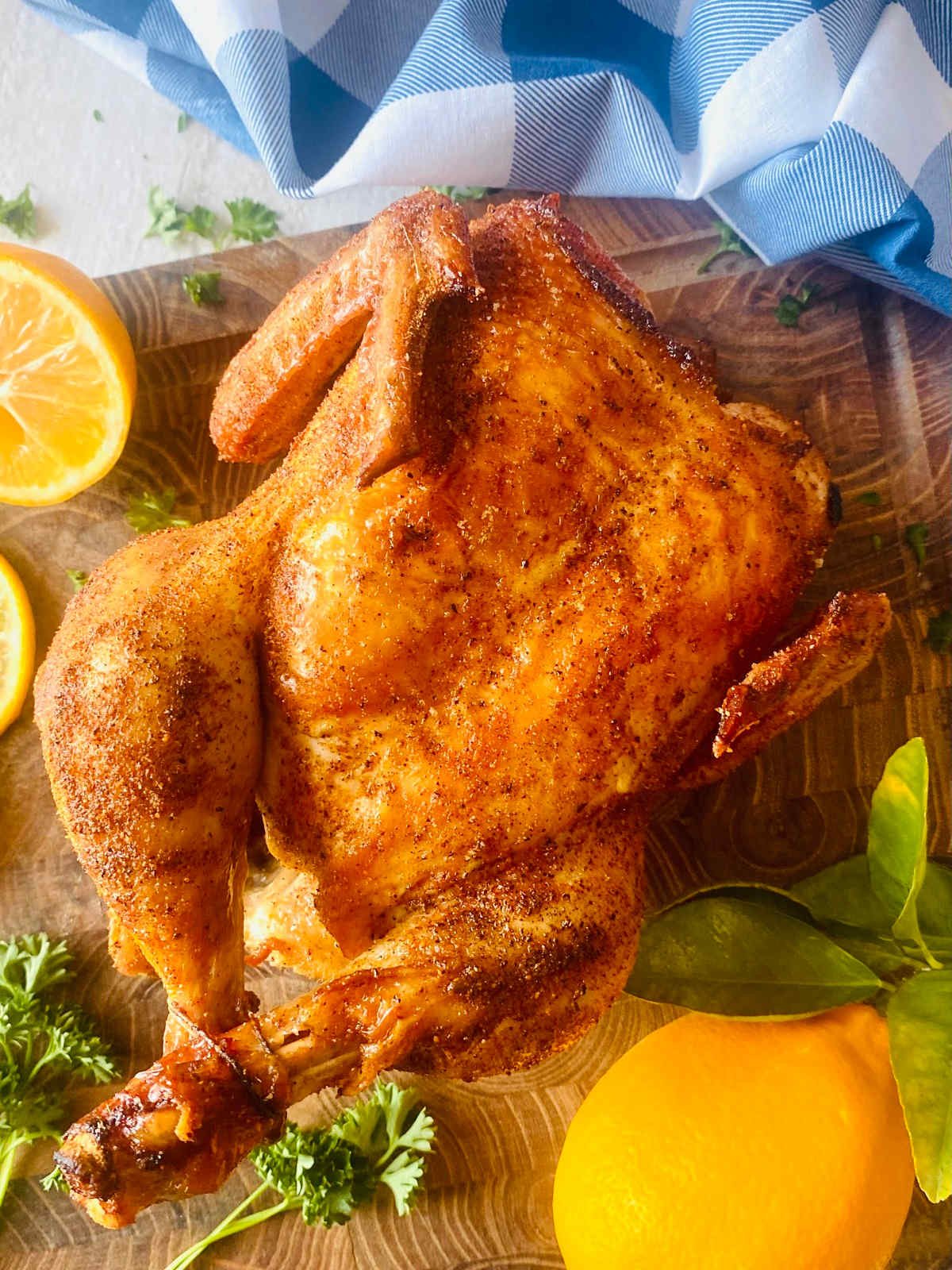traeger whole chicken.