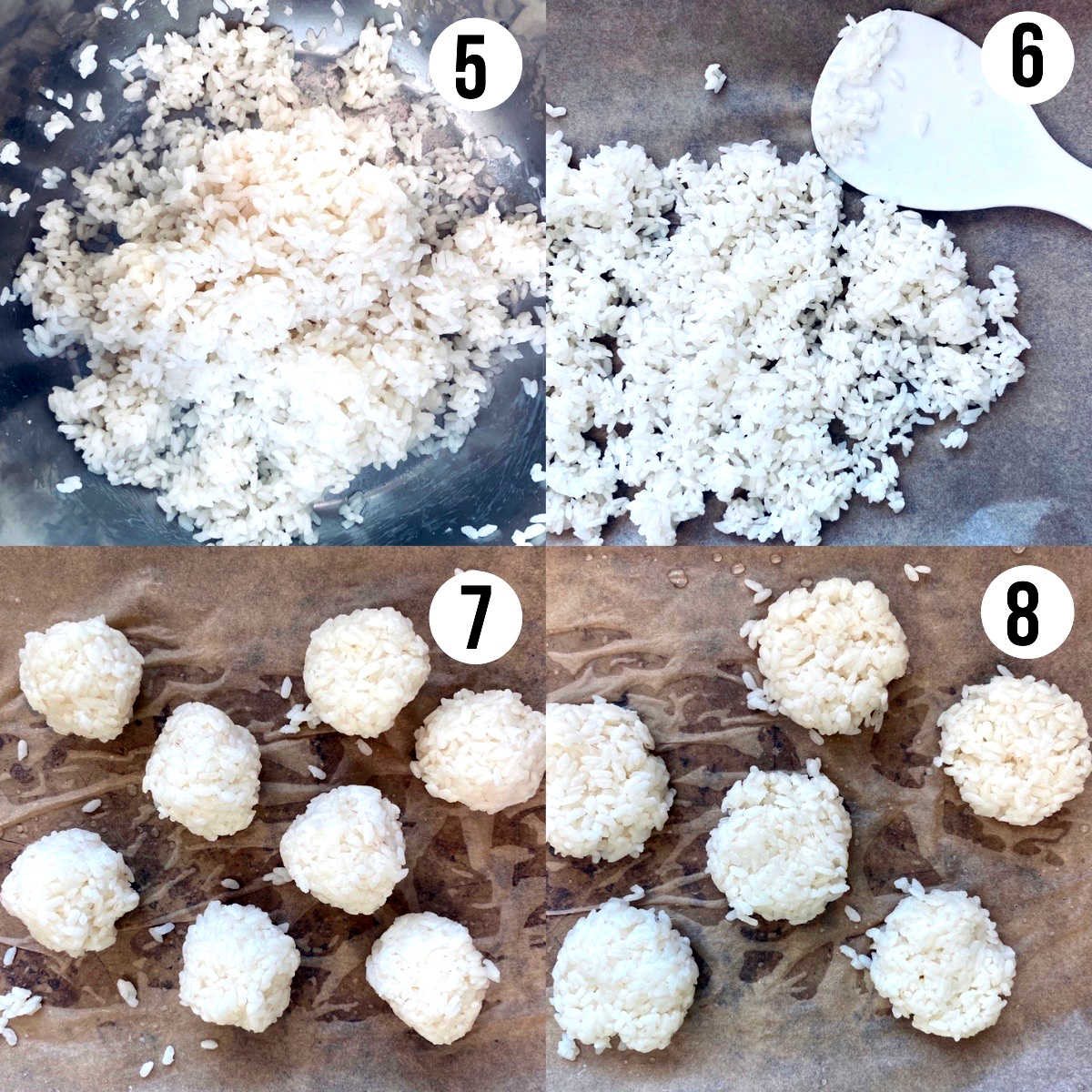 spicy tuna crispy rice process shots 5 through 8
