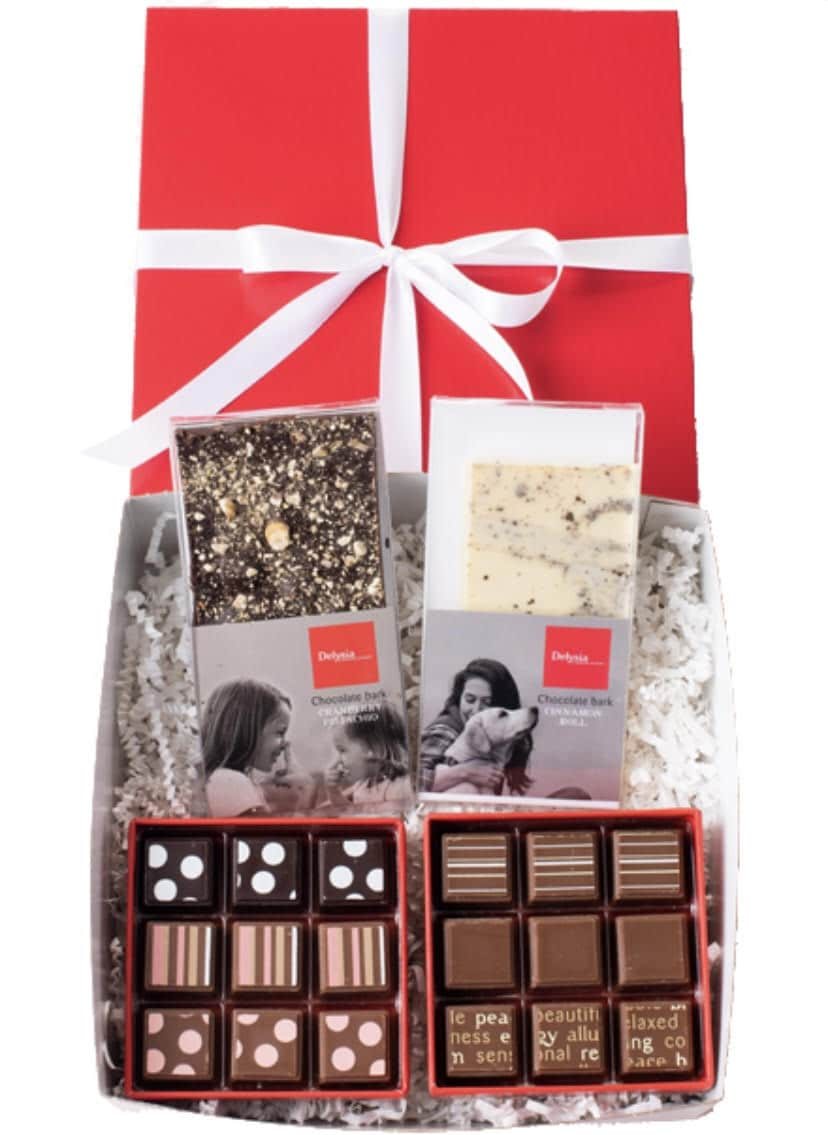 delysia chocolate gift basket.