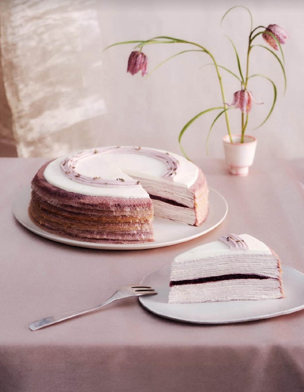 lady m blackberry cake.