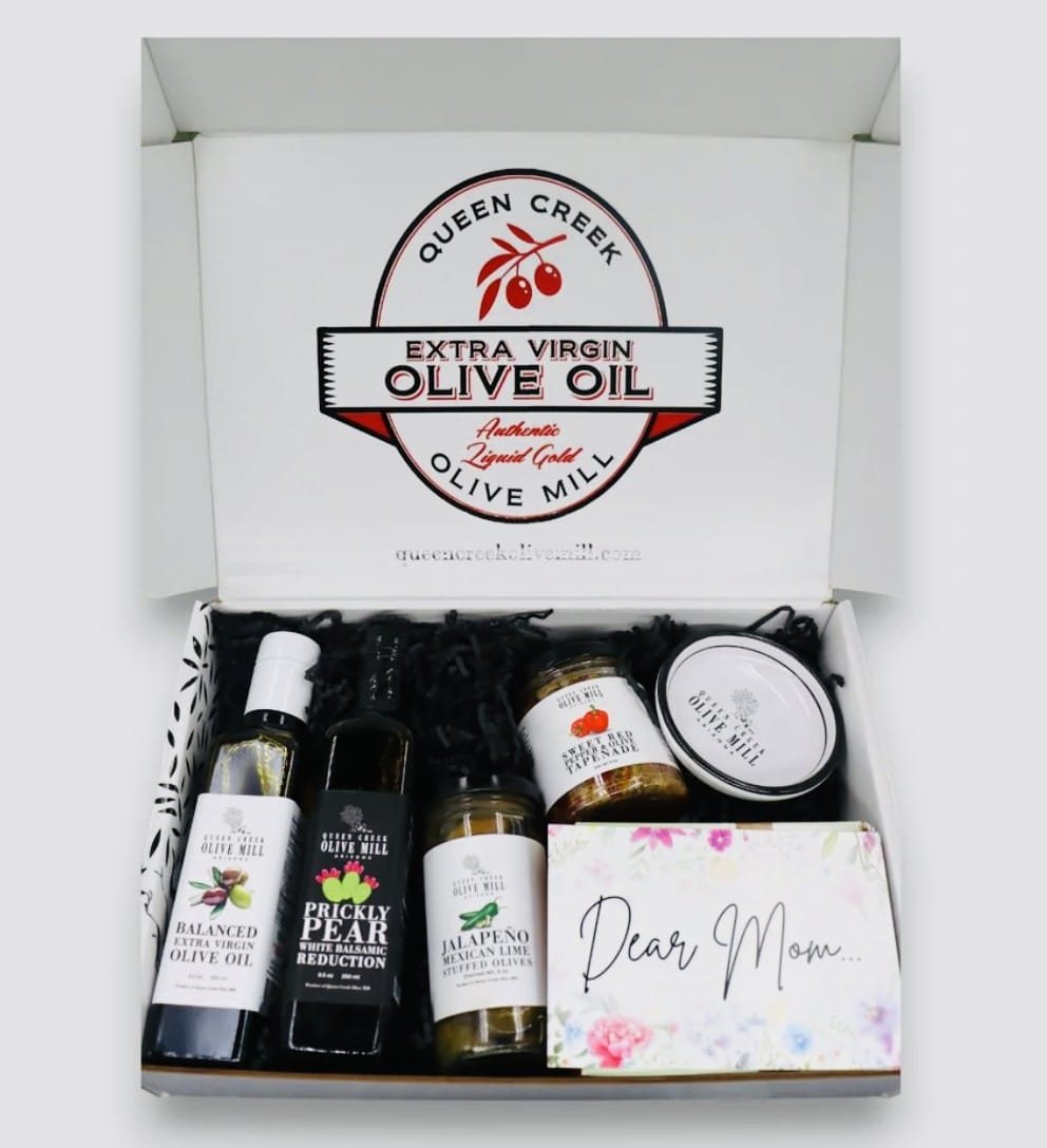 queen creek olive mill gift basket.