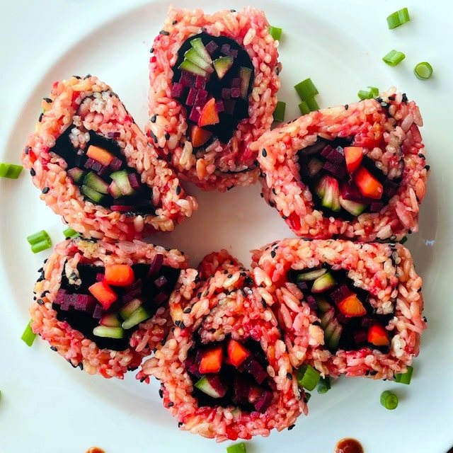 vegetable-sushi-red-fire-roll-with-pickled-vegetables