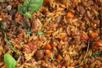 Creamy One-Pot Orzo Bolognese