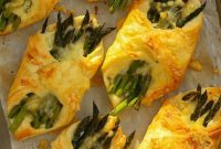 Golden Asparagus and Cheese Puff Pastry Pockets