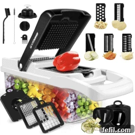 High-efficiency manual vegetable chopper for quick and consistent dicing of vegetables, minimizing prep time.