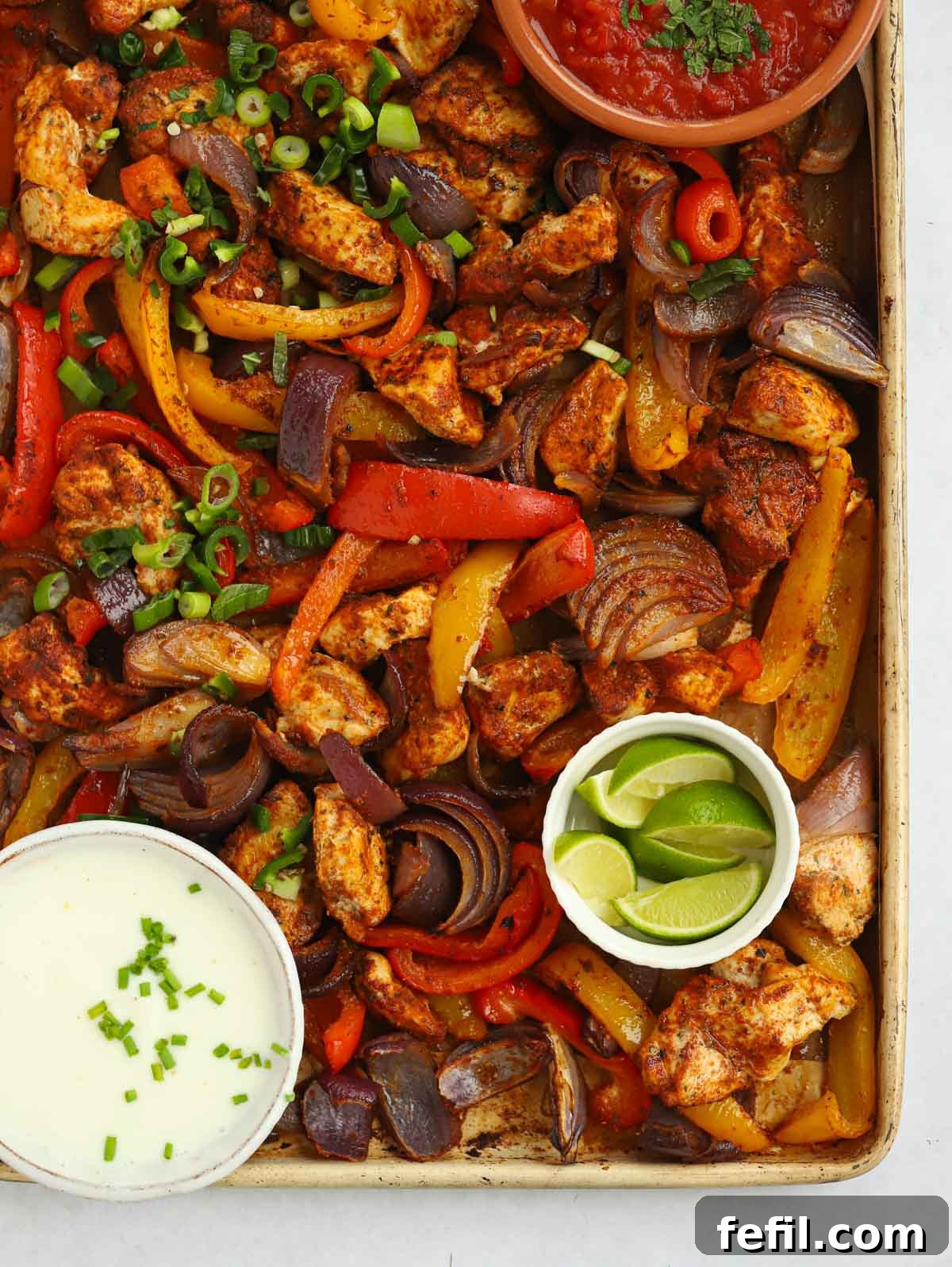 Oven baked chicken fajitas recipe.