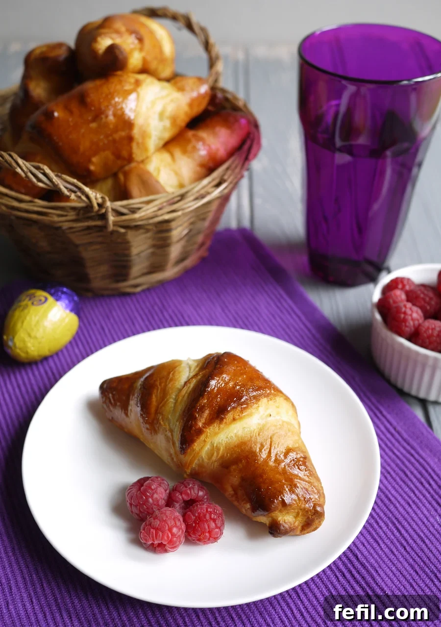 Gooey Cadbury Caramel Egg Croissants, perfect for an indulgent Easter breakfast.