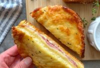 Golden Baked Ham and Cheese Sandwich