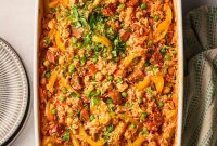 Effortless Chorizo Rice Bake