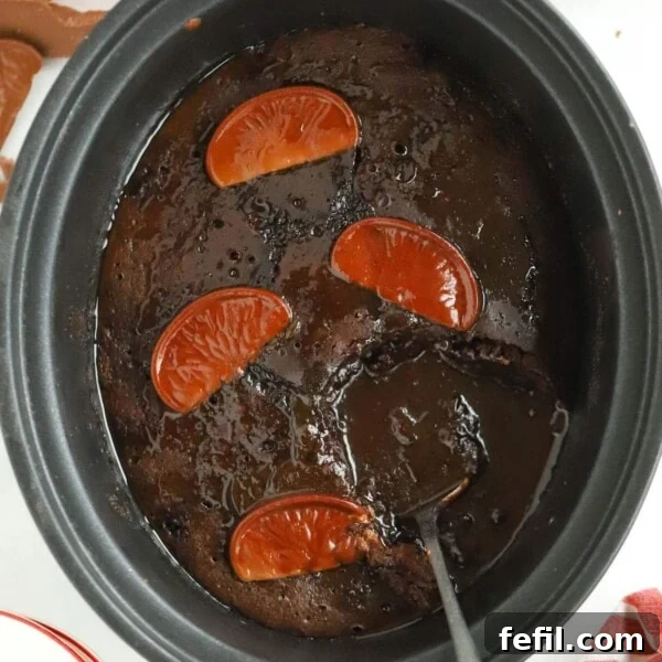 Creamy Slow Cooker Rice Pudding Recipe 7 Chocolate Orange Pudding made in the slow cooker, ready to be served.